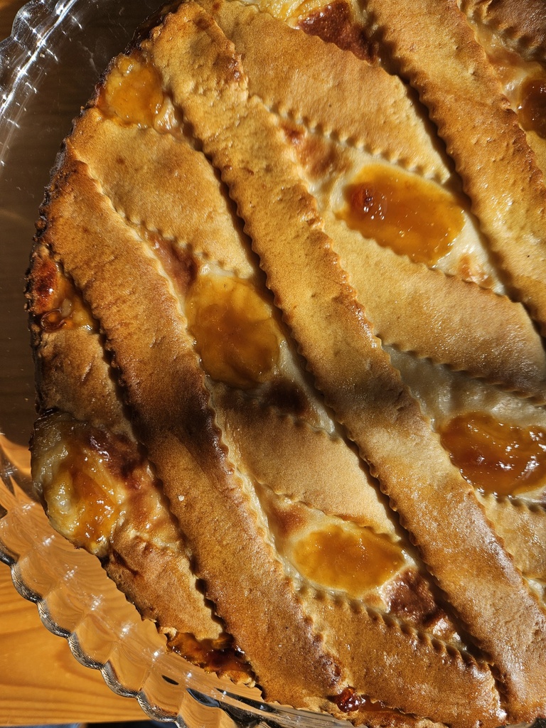 Torta Crema e Marmellata di Albicocca